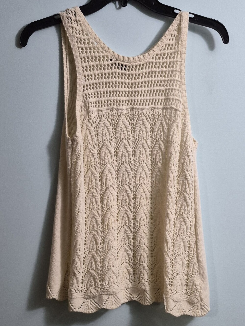 American Eagle Outfitters Crochet Tank Top in Cream